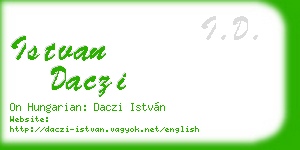 istvan daczi business card